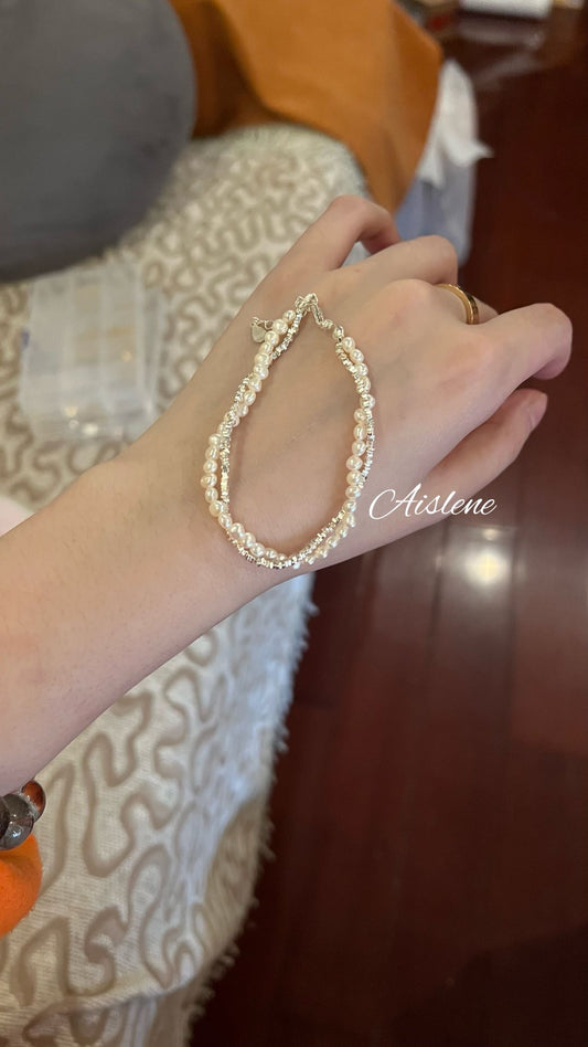 Double Wrap Pearl Bracelet