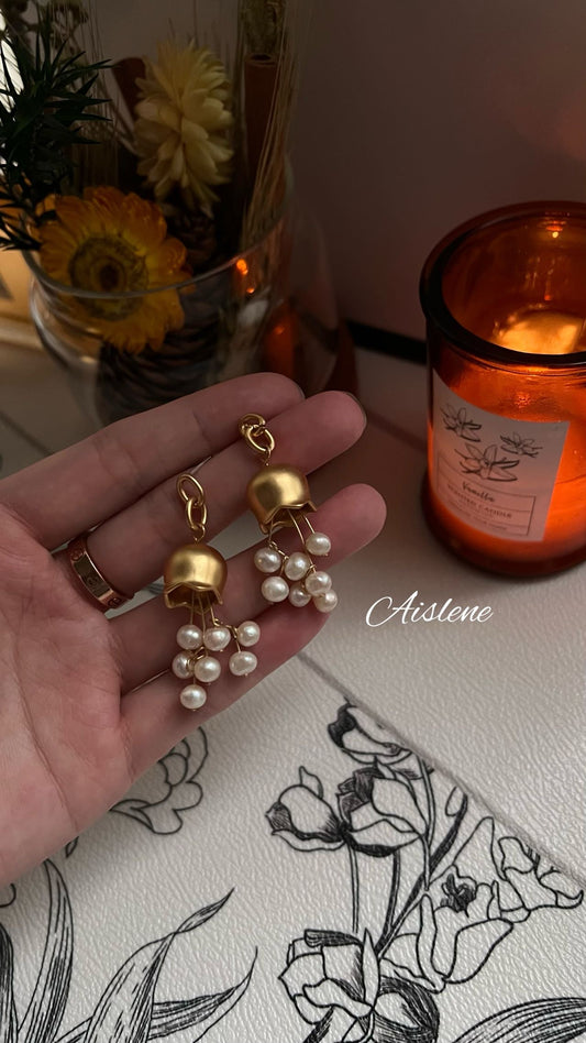 Lily of the Valley Pearl Earrings